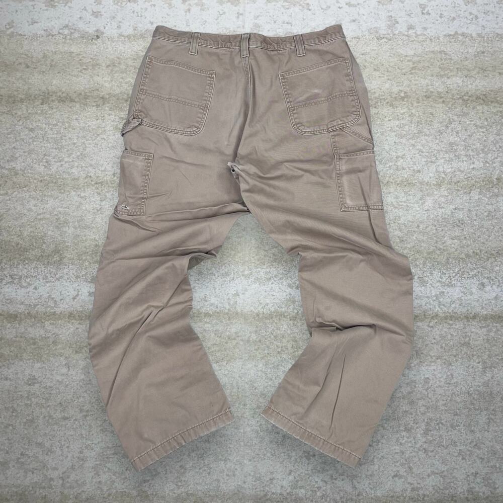 Vintage 90s Carhartt Carpenter Pants 38x34 Relaxed Fit Tan Work Painters Lined